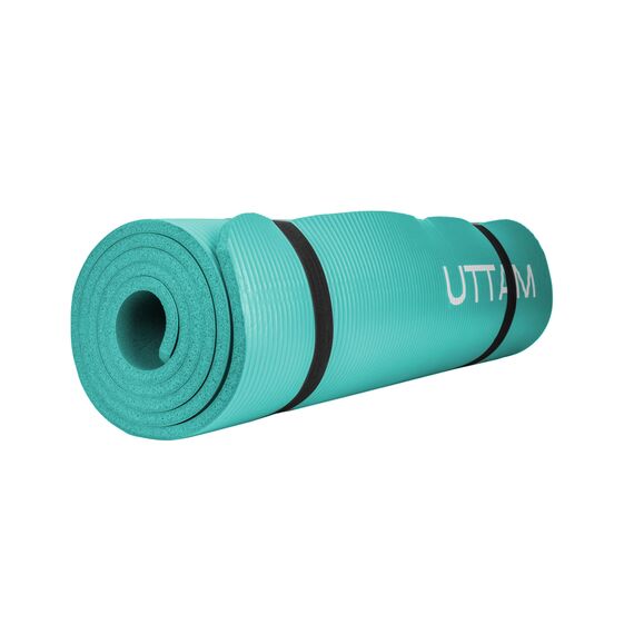 UTTAM Yoga Mat | Multi-Purpose Extra Thick Foam Exercise Mats | Stretching, Resistance Workout & Therapy – Pilates, Home & Gym Equipment Accessory for Men Women Kids (183 x 60cm) (Teal)