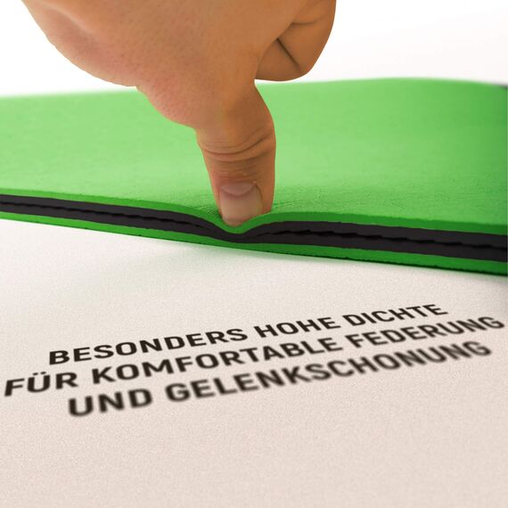 NEOLYMP Yogamatte rutschfest mit Tragegurt und Übungen - leichte Yogamatte dünn, umweltfreundliche Gymnastikmatte, Sportmatte, Turnmatte, Yoga Starter-Set