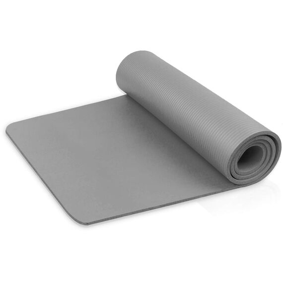 diMio XXL Komfort-Gymnastikmatte Yogamatte in 185x90x1.5cm mit Tragegurt Phtalatfrei + SGS-geprüft (Urban Grey, 185 x 90 x 1.5 cm (XL))
