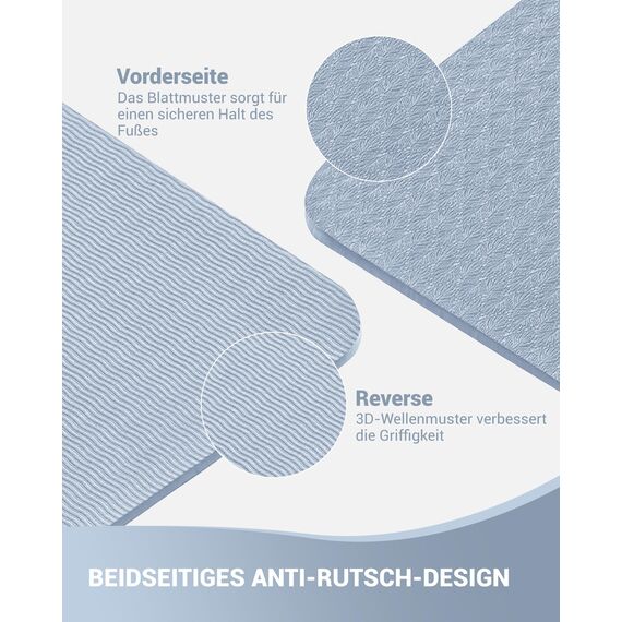 Good Nite Yogamatten Für Frauen Rutschfeste Strukturierte Oberflächen Gymnastikmatte Yoga Matte Dicke 6 mm 10 mm Mit Tragegurt Tpe-Übungsmatte Für Yoga Pilates Gymnastik (183X61cm)