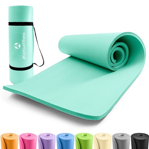 #DoYourFitness x World Fitness | Fitnessmatte "Jivan" | 183x61x2cm | Phthalatfrei & rutschfest | Gymnastikmatte ideal für Yoga, Pilates, Fitness, Outdoor im Studio & zu Hause | Türkis
