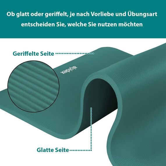 ALPIDEX Yogamatte Extra Dick 1,5 cm Gymnastikmatte 3 Größen E-Book rutschfest Phthalatfrei Fitness Matte Turnen Pilates Sport Physio HIIT Yoga Trainingsmatte Isomatte, Turquoise, 190 x 80 x 1.5 cm