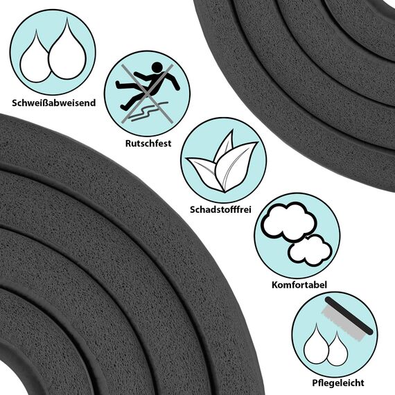 ALPIDEX Yogamatte Extra Dick 1,5 cm Gymnastikmatte 3 Größen E-Book rutschfest Phthalatfrei Fitness Matte Turnen Pilates Sport Physio HIIT Yoga Trainingsmatte Isomatte, Anthracite, 190 x 60 x 1.5 cm