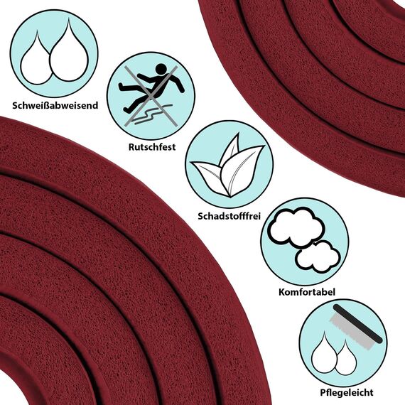 ALPIDEX Yogamatte Extra Dick 1,5 cm Gymnastikmatte 3 Größen E-Book rutschfest Phthalatfrei Fitness Matte Turnen Pilates Sport Physio HIIT Yoga Trainingsmatte Isomatte, Bordeaux, 190 x 80 x 1.5 cm