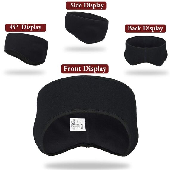 HASAGEI Stirnband Winter (Black + Black)