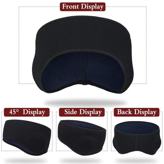 HASAGEI Stirnband Winter für Damen und Herren Sport Stirnbänder Ohrenschützer Headband elastisch zum Joggen Laufen Wandern Radfahren Motorradfahren