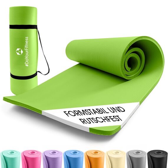 #DoYourFitness x World Fitness | Fitnessmatte "Ashanti" | 190x100x1cm | Phthalatfrei & rutschfest | Gymnastikmatte ideal für Yoga, Pilates, Fitness, Outdoor im Studio & zu Hause | Grün