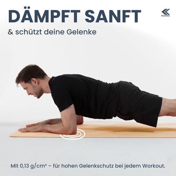 KIANA SPORTS® Yoga Matte – Rutschfeste Sportmatte in Deutschland entwickelt – 2 Komfort-Dicken – Formstabile Yogamatte & Gymnastikmatte – Ideale Fitnessmatte für Yoga & Pilates zuhause oder im Studio