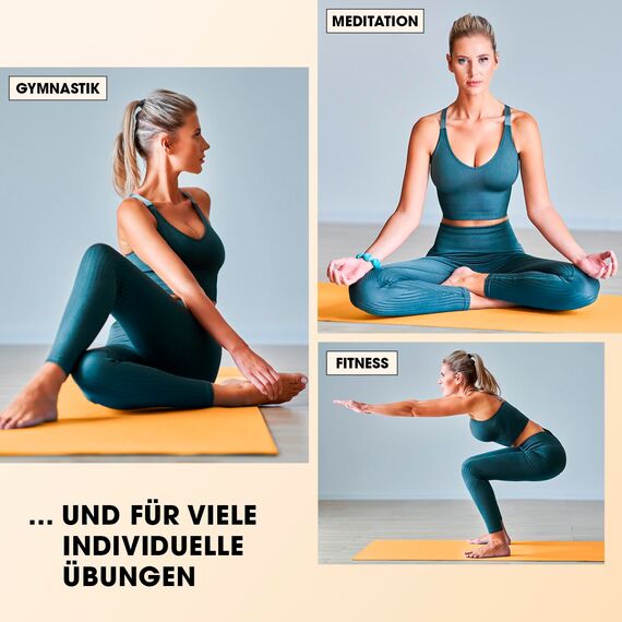 #DoYourFitness x World Fitness | Fitnessmatte "Ashanti" | 190x100x1cm | Phthalatfrei & rutschfest | Gymnastikmatte ideal für Yoga, Pilates, Fitness, Outdoor im Studio & zu Hause | Orange