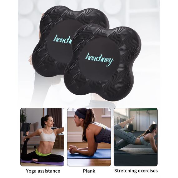 heuchaey Kniekissen Yoga 2 STK,Yoga-Knie-Pad,rutschfest Yoga Knie Padmatte,geeignet für Yoga 20 * 20cm,Pilates,Sport,Unterstützung für Knie,Handgelenke,Knöchel,Verschleißfesteschützt die Knie