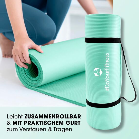 #DoYourFitness x World Fitness | Fitnessmatte "Ashanti" | 190x100x1cm | Phthalatfrei & rutschfest | Gymnastikmatte ideal für Yoga, Pilates, Fitness, Outdoor im Studio & zu Hause | Türkis