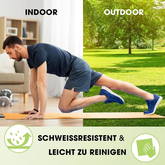 #DoYourFitness x World Fitness | Fitnessmatte "Ashanti" | 190x100x1cm | Phthalatfrei & rutschfest | Gymnastikmatte ideal für Yoga, Pilates, Fitness, Outdoor im Studio & zu Hause | Grün