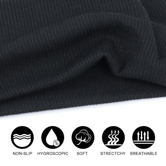 PROPOG Haarband Damen Sommer, Baumwolle Stirnband Antirutsch Haarbänder Elastisch Headband Schweiß Weich Hairband 3 Stück Haaraccessoires Damen für Yoga Workout Laufen Sport