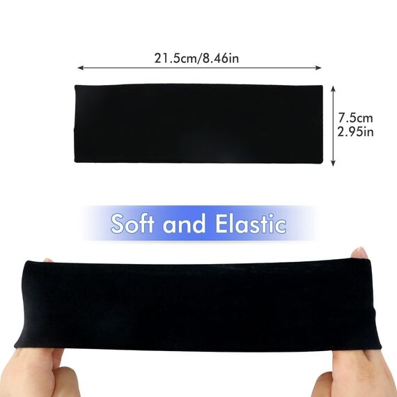 Sularpek Stirnband Damen Sommer Sport 3er Pack - Elastische Baumwolle Haarbänder mit Antirutsch, Weiches Headband für Yoga Fitness Laufen Radfahren Gym (Schwarz, Weiß, Grau) - Atmungsaktiv & Vielseiti