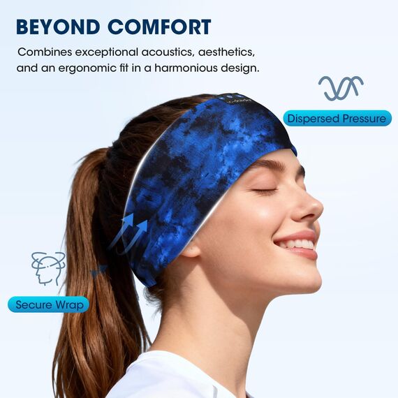 LC-dolida Schlafkopfhörer Bluetooth Sport-Kopfhörer Stirnband, Kabellos Schlafen Kopfhörer 15+ Stunden Lange Spielzeit Leichte Schlafstirnband mit HiFi-Stereo,Ergonomisch Tech Gadgets