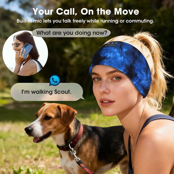 LC-dolida Schlafkopfhörer Bluetooth Sport-Kopfhörer Stirnband, Kabellos Schlafen Kopfhörer 15+ Stunden Lange Spielzeit Leichte Schlafstirnband mit HiFi-Stereo,Ergonomisch Tech Gadgets