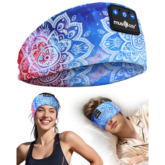 MUSICOZY Schlafkopfhörer Bluetooth, Schlaf Kopfhörer Seitenschläfer Kabellos Sport Kopfhörer Stirnband 16+STD für Yoga/Training/Reisen/Schlaflosigkeit,Tech Gadgets für Männer/Frauen