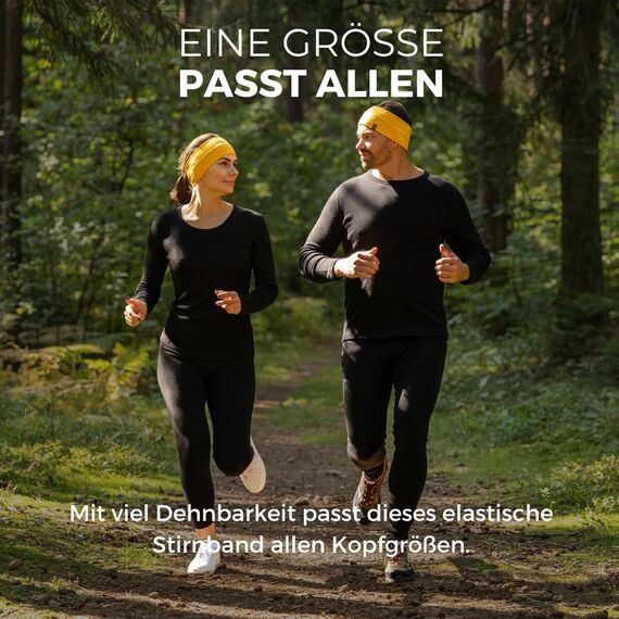 menique 100% Merino Damen Stirnband: menique rutschfeste Schweißbandbreite Ohrwärmer für das Laufen Wandern Yoga Sport-Stirnbänder für Feuchtigkeitsableitung und Haarband (Universal, Power Mango)