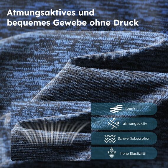 MUSICOZY Schlafkopfhörer Bluetooth, Schlaf Kopfhörer Stirnband Schlaf-Ohrhörer Headband Kabellos Sportskopfhörer 16+STD Bequemes Musik Stirnband zum Schlafen für Sport Training Joggen Yoga Reisen