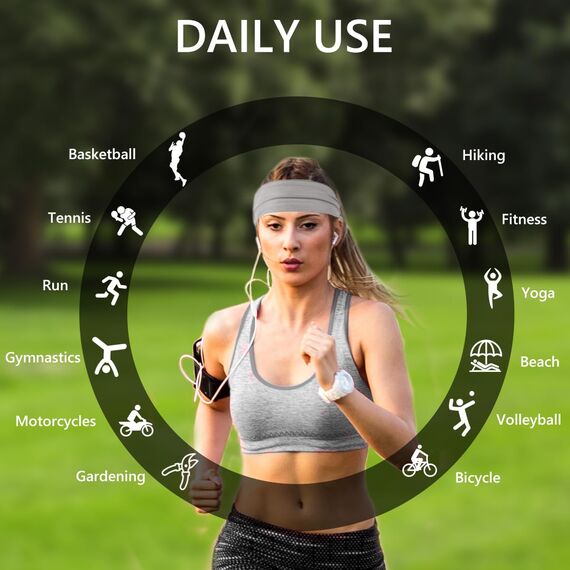 Flintronic 6 PCS Sports Damen Stirnband, Baumwollstretch Schweißband Mischfarben, Wicking Stretchy Stirnband für Frauen Sport/Yoga/Laufen/Fitness