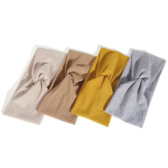 Haarbänder Damen Breite Stirnband Sommer Elastische Weiche Haarband Boho Gestrickt Design Mehrfarbig Stirnbänder Yoga Sport Workout Haarband