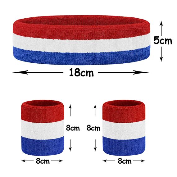 HANERDUN Sport Stirnband Herren Damen Schweißbänder Kopf Stirn Frottee Kopfband Sport für Laufen Fahrrad Joggen Tennis Fußball