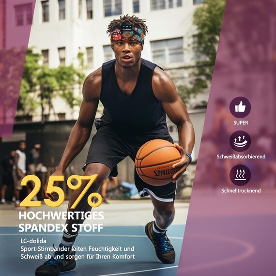 LC-dolida Schlafkopfhörer Bluetooth Stirnband Kopfhörer, Schlafkopfhörer Seitenschläfer Schlaf zum Kopfhörer 15+Std Playtime Schlafstirnband mit HiFi-Stereo für Sport Training,Joggen,Yoga,Reisen