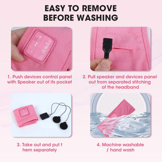 LC-dolida Schlafkopfhörer Bluetooth Stirnband Kopfhörer, Schlafkopfhörer Seitenschläfer Schlaf zum Kopfhörer 15+Std Playtime Schlafstirnband mit HiFi-Stereo für Sport Training,Joggen,Yoga,Reisen