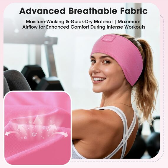 LC-dolida Schlafkopfhörer Bluetooth Stirnband Kopfhörer, Schlafkopfhörer Seitenschläfer Schlaf zum Kopfhörer 15+Std Playtime Schlafstirnband mit HiFi-Stereo für Sport Training,Joggen,Yoga,Reisen