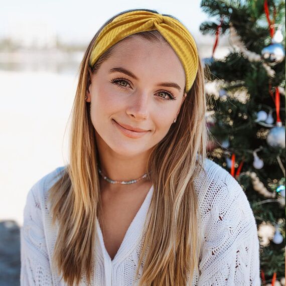 Haarbänder Damen Breite Stirnband Sommer Elastische Weiche Haarband Boho Gestrickt Design Mehrfarbig Stirnbänder Yoga Sport Workout Haarband