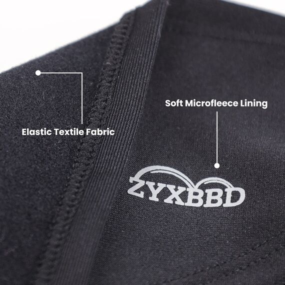 Stirnband Kopfband Ohrenwärmer für Damen und Herren-Frühling/Herbst/Winter Fleece Ohrenschützer Sport Stirnbänder Windstopper für Joggen, Laufen, Wandern, Fahrrad und Motorrad Fahren Schwarz+Rot