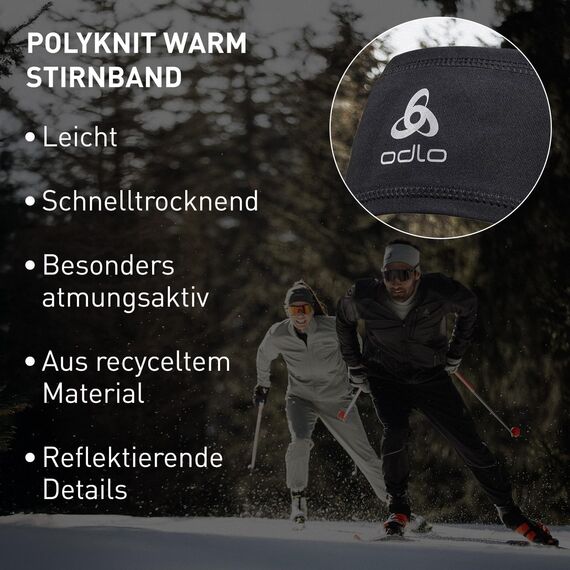 Odlo Stirnband Herren Damen Polyknit Warm I Winter Stirnband Sport I Headband Winterstirnband I Unisex