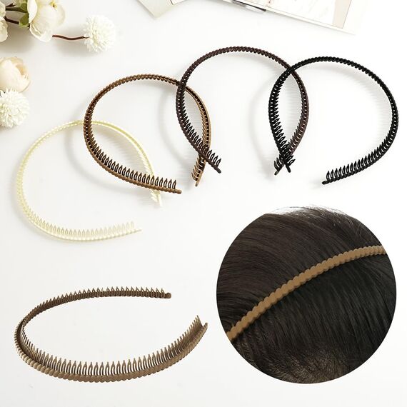 LOPHE Wellen Gezackte Haarreif, 8 Stück Haifischzahn Haarkamm Haarband für Kinder Damen Männer, Gewellte Kunststoff Haarband Rutschfestes Haarreif mit Mehrere Stile