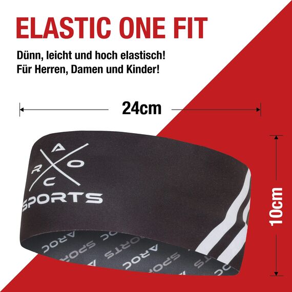 3er Set atmungsaktives Sport Stirnband Damen & Herren - schnelltrocknendes Kopfband zum Wenden - elastisches Haarband, Schweißband Stirn (blau, schwarz, pink)