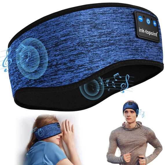 Schlafkopfhörer Bluetooth,Schlaf Kopfhörer Stirnband Bluetooth 5.4 Kopfhörer Geschenk für Männer/Frauen mit Ultradünnen HD Stereo Lautsprecher für Sport,Schlafen,Reisen,Meditation,Entspannen