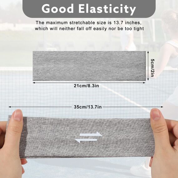 4 Stück Haarband für Damen und Herren, Elastische Rutschfeste Stirnband Sport Unisex Haarbänder für Yoga Fitness Joggen Workout