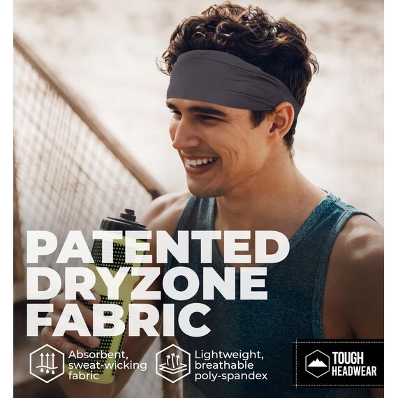 Tough Headwear Sport Stirnband Herren - Haarband Herren Damen - Stirnband Sport - Schweißband Stirn Laufen - Sportstirnband Kopfband - Headband