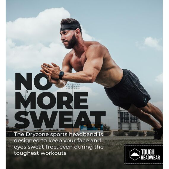 Tough Headware Sport Stirnband Damen Herren - Laufstirnband - Breites Headband für Sport Laufen Wandern - Schweißband für Männer und Frauen - Jogging Lauf Band versch. Farben