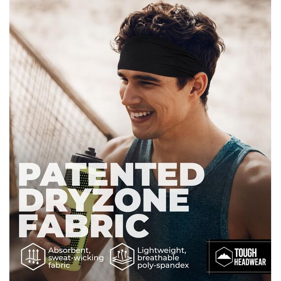 Tough Headwear Sport Stirnband Herren - Haarband Herren Damen - Stirnband Sport - Schweißband Stirn Laufen - Sportstirnband Kopfband - Headband