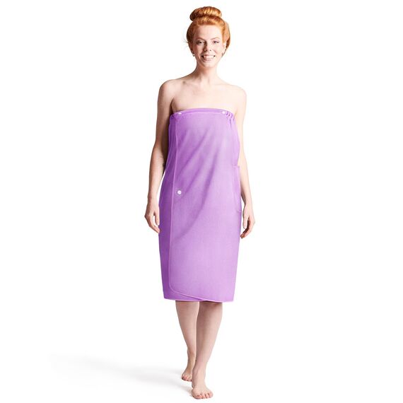 Aomig Saunakilt Damen Sauna Zubehör Saunahandtuch 80*140cm Knopffrottee Gummizug Saunarock Elastische Taschen Saunakleid Grösse Anpassen Saunatuch Hamamtuch Saunakilt Tragbar Badetücher Mittelviolett
