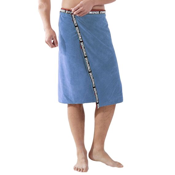 JIAHG Saunakilt Herren, verstellbar Saunahandtuch Duschtuch mit Druckknöpfe, Große Schnelltrockend Saunatuch Saunarock Saunasarong, 70 x 140 cm