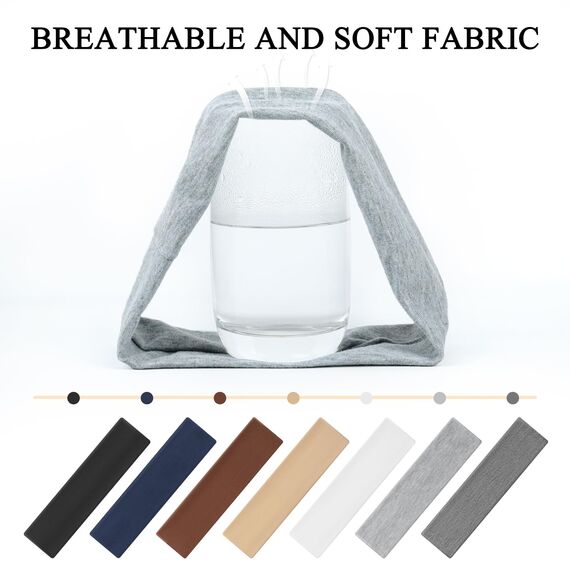 Tumurup Stirnband Damen Sport, 7 Stück Haarband Damen Dünn Elastisch Haarbänder Antirutsch Headband Weiches Hair Band Yoga Fitness Laufen