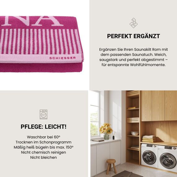 Schiesser Saunakilt Rom Damen - Plus Size - 46-52 - Fuchsia