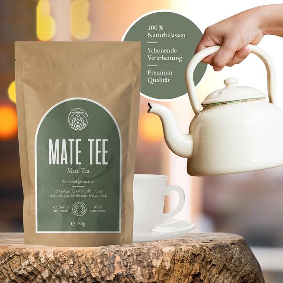 Mate Tee Monte Nativo (180g) - Yerba Mate schonend getrocknet - Tee lose 100% natürlich und ohne Zusatzstoffe - Aromatischer Kräutertee für einen köstlichen Aufguss