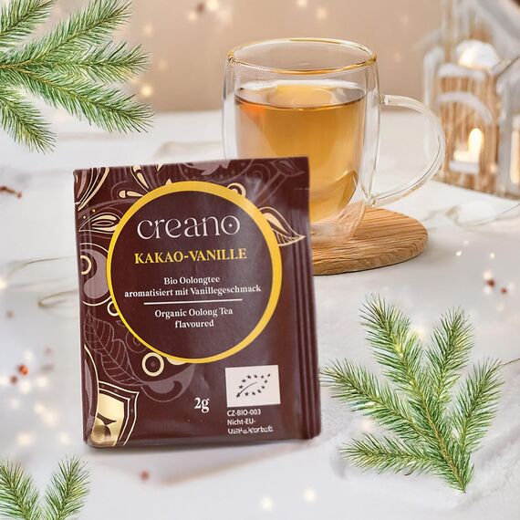 Creano Bio Tee Adventskalender - Wohlfühlkalender - Tee Geschenkset - 24 Teebeutel in 24 herrlichen Sorten - bestehend aus Kräutertee, Früchtetee, Gewürztee & echte Teemischungen