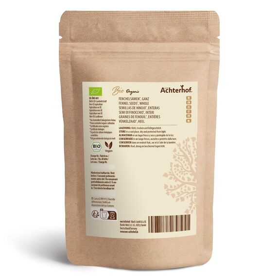 Fenchelsamen BIO süß ganz (250g) | Fenchel Samen | Fencheltee | als Gewürz oder Fenchel Anis Kümmel Tee