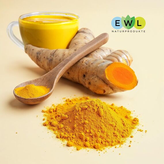 EWL Naturprodukte Bio Kurkuma Pulver 1200g extra XXL Bio-Vorteilspack Kurkuma Pulver Bio Kurkumapulver aus kontrolliert biologischem Anbau Abgefüllt + kontrolliert in Deutschland Curcuma Pulver