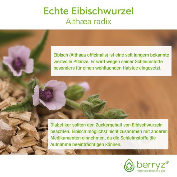 Eibischwurzel Natur geschnitten 100g | Eibischwurzeltee | Marshmallow Eibisch Tee |