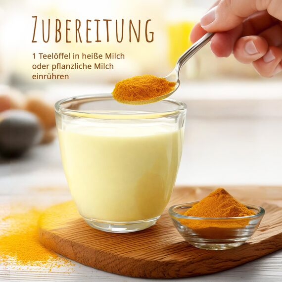 EWL Naturprodukte Bio Goldene Milch 300g,Golden Milk mit Kurkuma, Triphala, Ashwaganda, Ceylon Zimt, Ingwer, Ceylon Pfeffer, Kokosblütenzucker