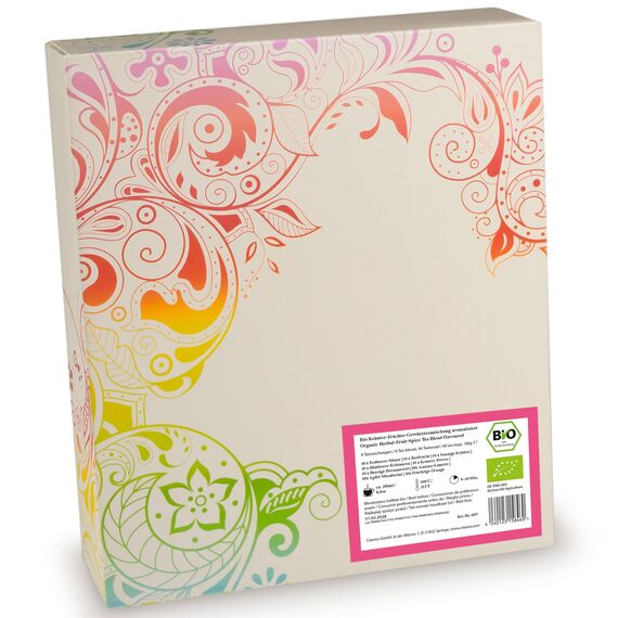 Creano Bio Früchtetee Kräutertee Geschenkset - 90 Bio-Teebeutel in 9 traumhaften Sorten - 180g*